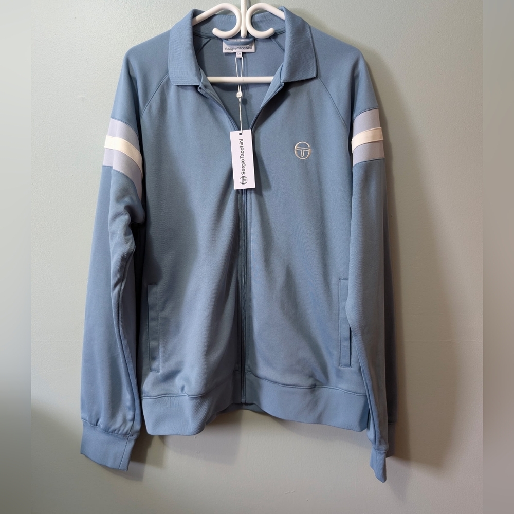 Sergio Tacchini Rimini Track Jacket- Faded Denim Size L